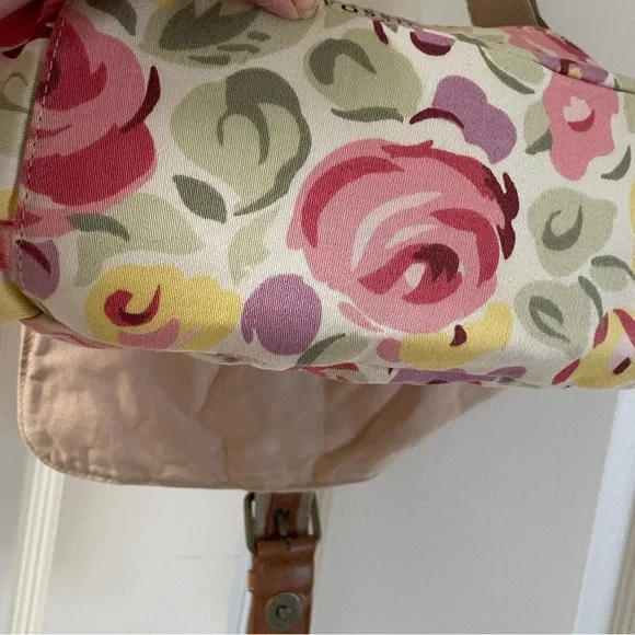 Fossil | Classic Floral Canvas Crossbody Shoulder Bag. Adjustable Straps. Pink - Picture 7 of 12